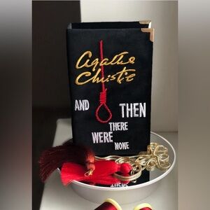 Handmade Book Clutch Purse Agatha Christie - “And then there were none”  Velvet